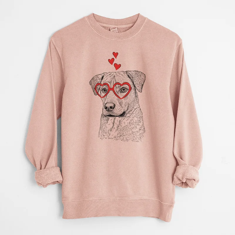 Valentine Feta the Mixed Breed - Unisex Pigment Dyed Crew Sweatshirt