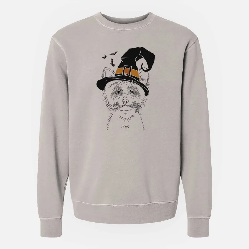 Witch Farva the Yorkshire Terrier - Unisex Pigment Dyed Crew Sweatshirt