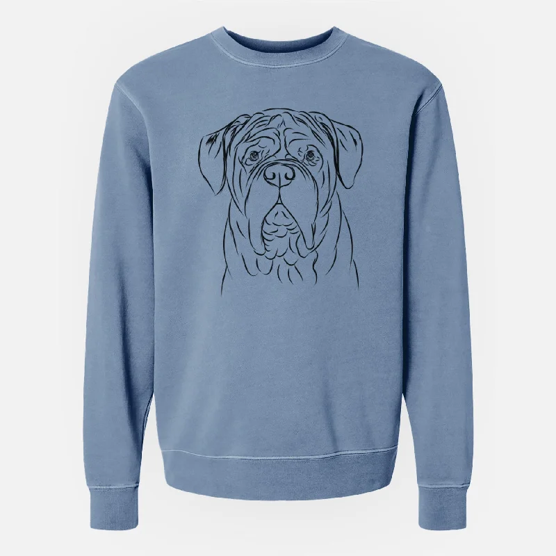Bare Felix the Dogue de Bordeaux - Unisex Pigment Dyed Crew Sweatshirt