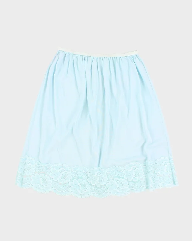 Blue Laced Petticoat Slip Skirt - M