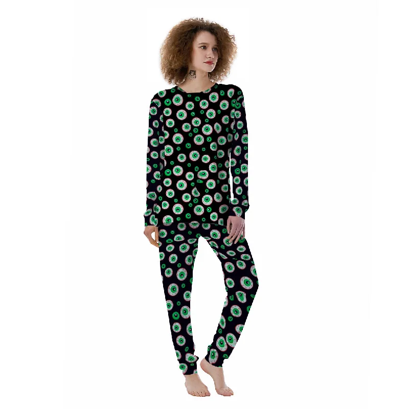 Zombie Eyeball Print Pattern Women's Pajamas