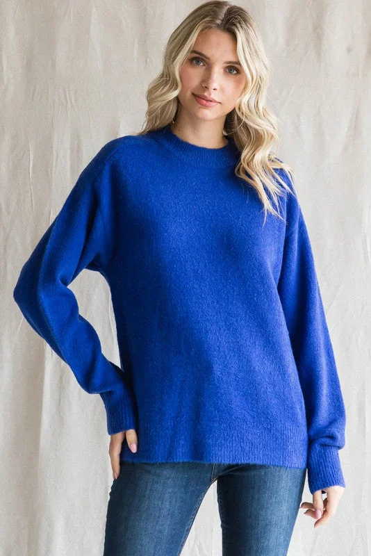 Royal Blue Basic Sweater