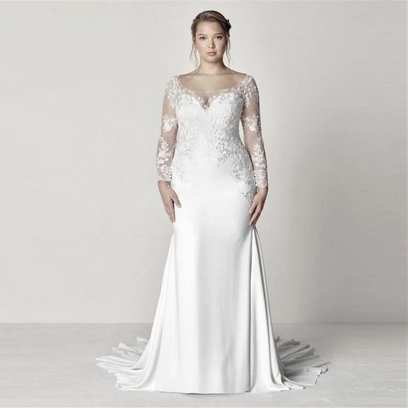 Wedding Dresses Slim Formal Bridal Gowns Plus Size