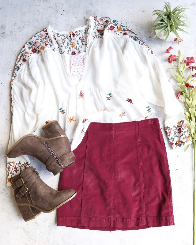 Free People - Modern Femme Corduroy Western Inspired Mini Skirt