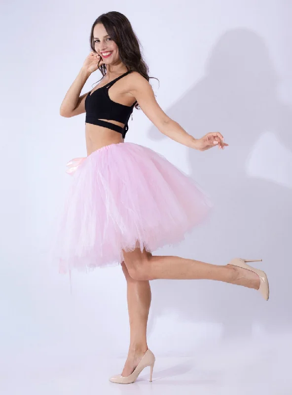 Pink Tulle Short Dance Tutu Skirt