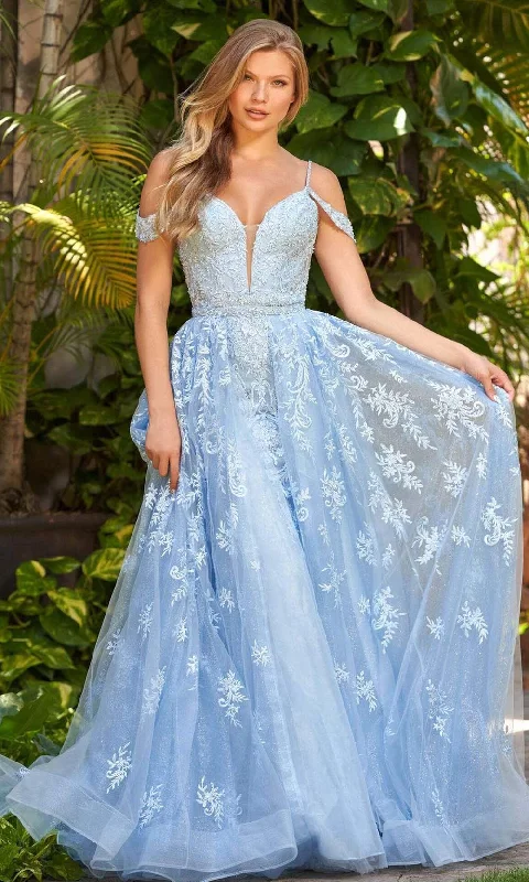 Sherri Hill - 54935 Dreamy Glittered Overskirt Gown