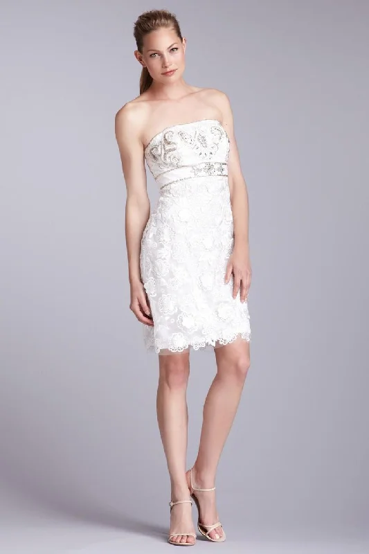 Sue Wong - Strapless Embroidered Cocktail Dress N1216