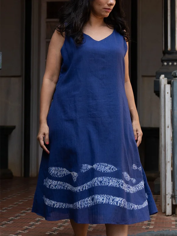 Cotton Dress Navy