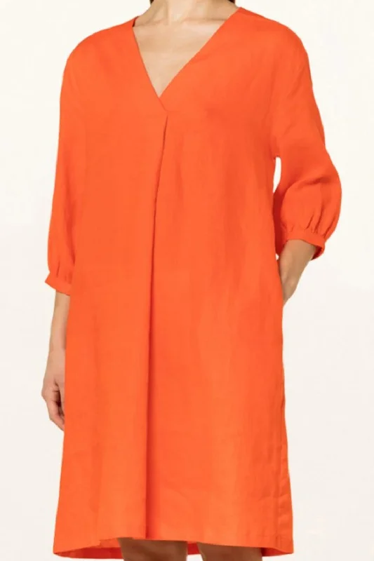 Gaia Orange Dress