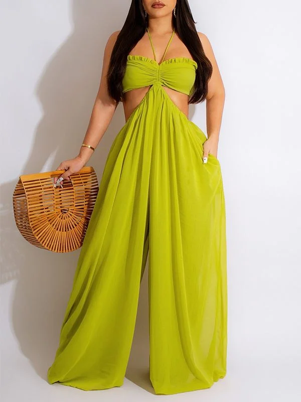 Halter Wide-Leg Jumpsuit