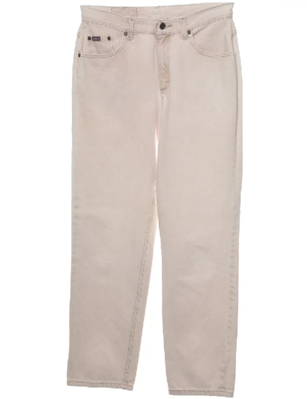 High Waist Tapered Lee Ivory Jeans - W31 L31