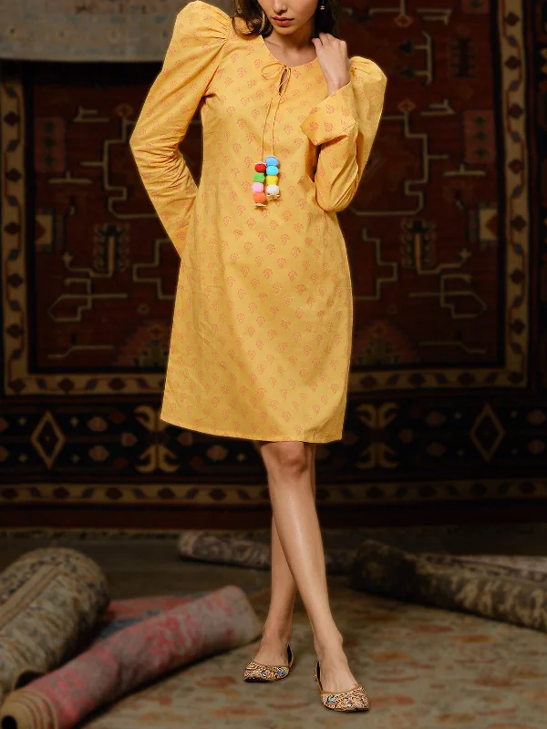 Reesa Linen Dress Yellow