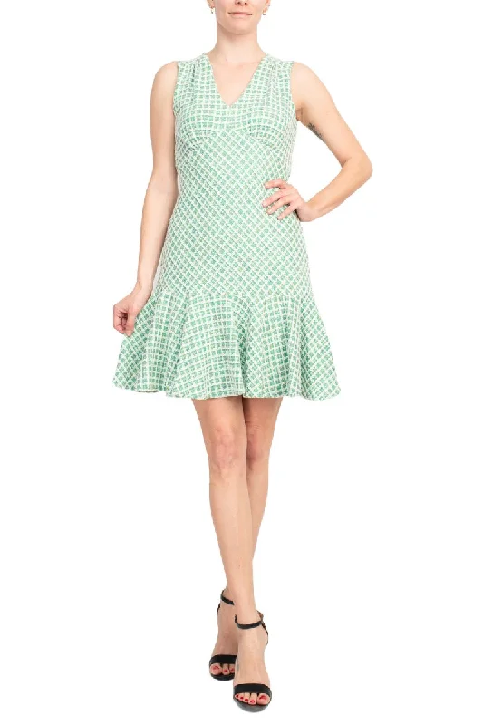 Taylor Soft Boucle V-Neck Dress