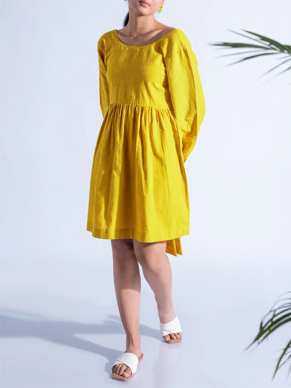 Knot Me Up Dress Yellow