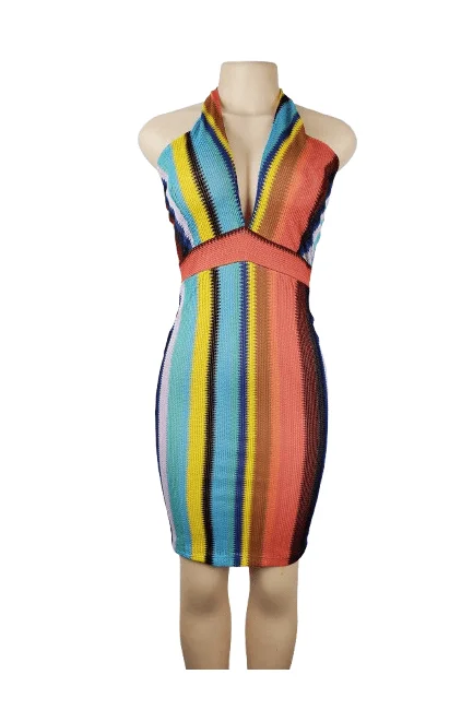 Lovely Day women's multicolor halter dress size S