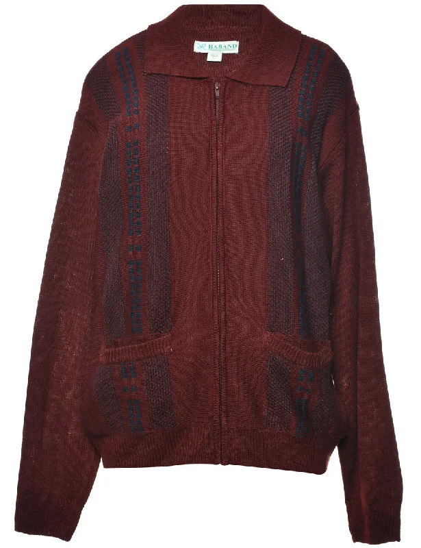 Zip Front Cardigan - M