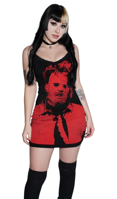 Leatherface Texas Chainsaw Massacre Lace Strap Dress