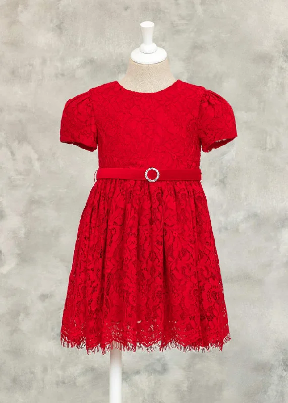 Red Lace Dress by Abel and Lula