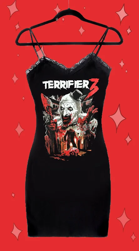 Terrifier 3  Lace Strap Dress