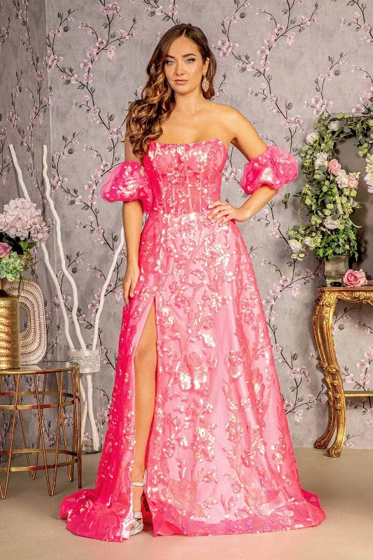 GLS by Gloria GL3311 - Sequin Embellished A-Line Gown