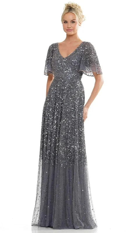 Marsoni by Colors MV1259 - Sequin V-Neck Evening Dress