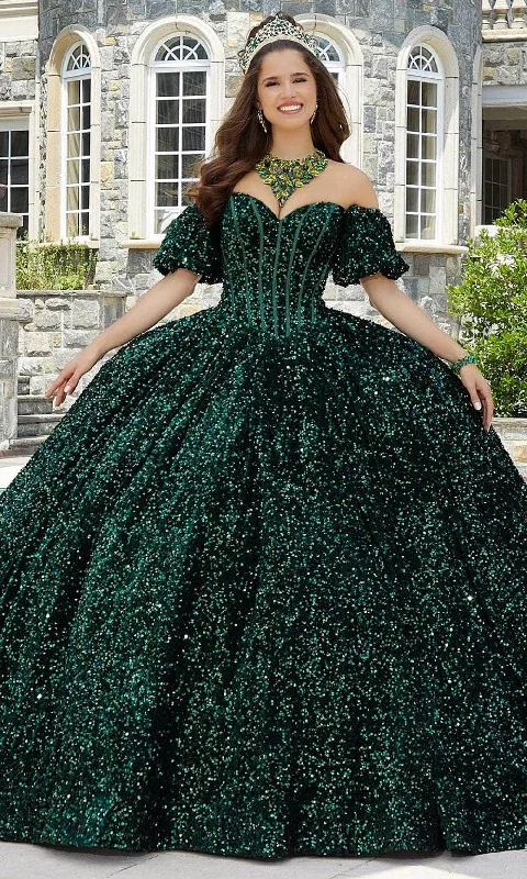 Mori Lee 60171 - Velvet Sequin Sweetheart Ballgown