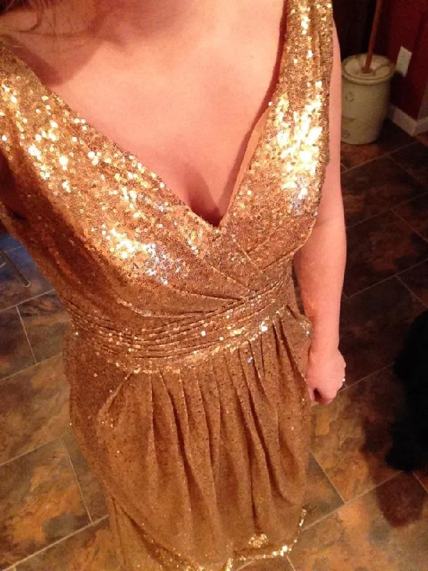 Other Gold sequin bridesmaids dress