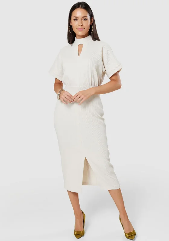 Closet London Ivory Kimono Pencil Midi Dress, Ecru