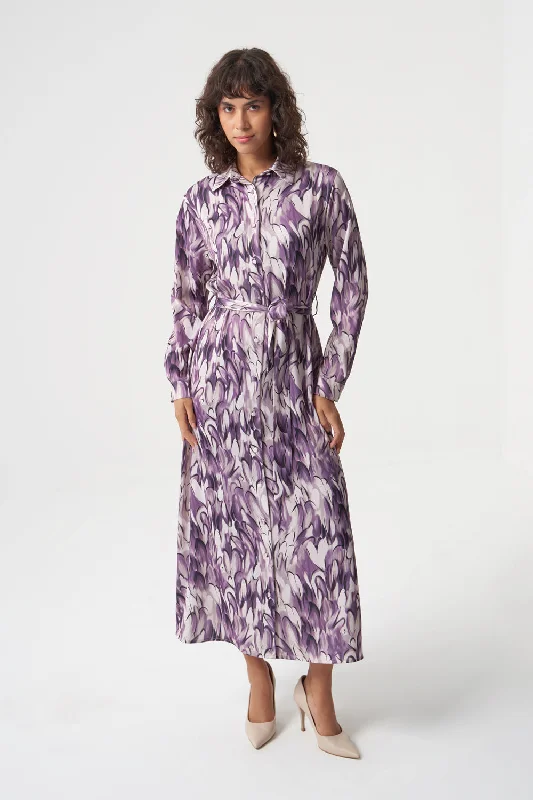 Ellips Patterned Shirt Dress  - Dress