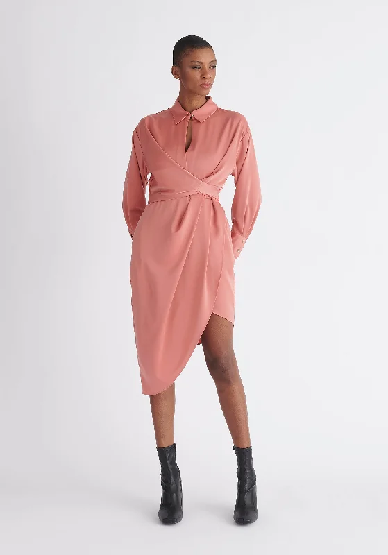 Asymmetric Hem Shirt Dress