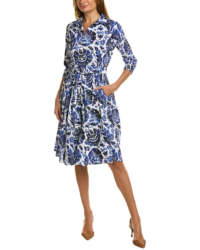 Samantha Sung 3/4-Sleeve Shirtdress